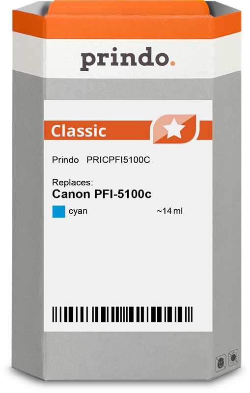 Prindo Classic Cyan Druckerpatrone PRICPFI5100C