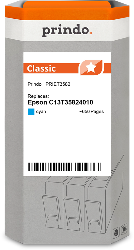 Prindo Classic Cyan Druckerpatrone PRIET3582