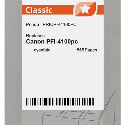 Prindo Classic Cyan (Foto) Druckerpatrone PRICPFI4100PC