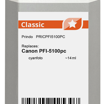 Prindo Classic Cyan (Foto) Druckerpatrone PRICPFI5100PC