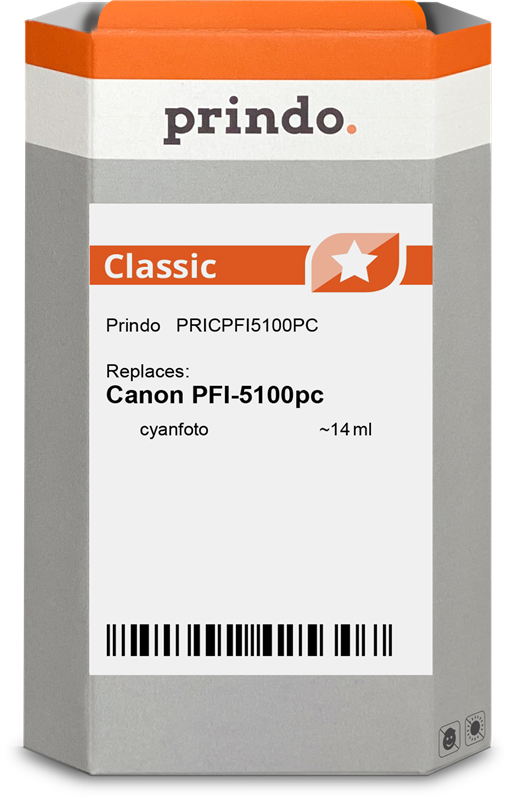 Prindo Classic Cyan (Foto) Druckerpatrone PRICPFI5100PC