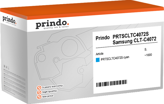 Prindo Classic Cyan Toner PRTSCLTC4072S