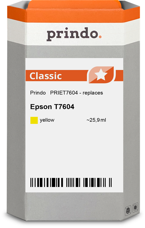 Prindo Classic Gelb Druckerpatrone PRIET7604