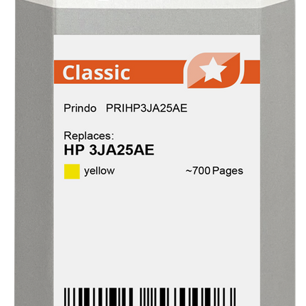 Prindo Classic Gelb Druckerpatrone PRIHP3JA25AE
