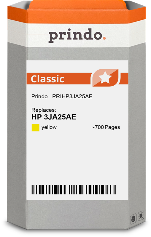 Prindo Classic Gelb Druckerpatrone PRIHP3JA25AE