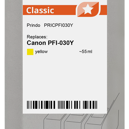 Prindo Classic Gelb Druckerpatrone PRICPFI030Y