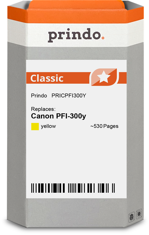 Prindo Classic Gelb Druckerpatrone PRICPFI300Y
