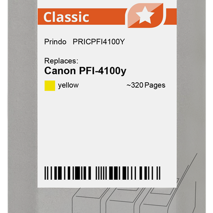 Prindo Classic Gelb Druckerpatrone PRICPFI4100Y