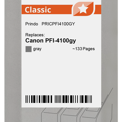 Prindo Classic Grau Druckerpatrone PRICPFI4100GY