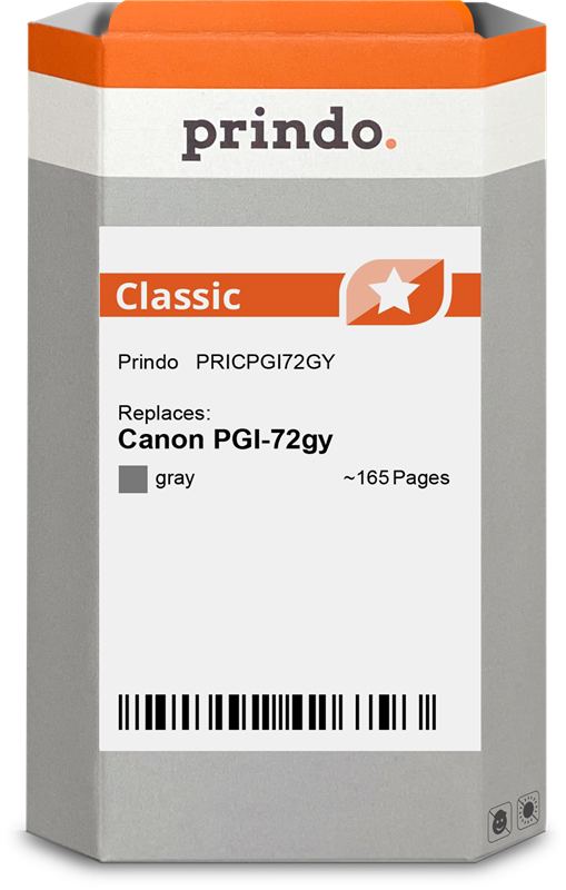 Prindo Classic Grau Druckerpatrone PRICPGI72GY