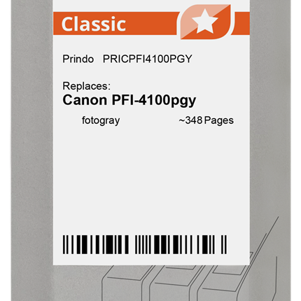 Prindo Classic Graufoto Druckerpatrone PRICPFI4100PGY