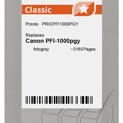 Prindo Classic Graufoto Druckerpatrone PRICPFI1000PGY