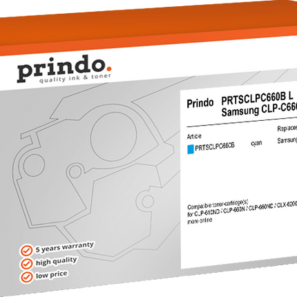 Prindo Classic L Cyan Toner PRTSCLPC660B