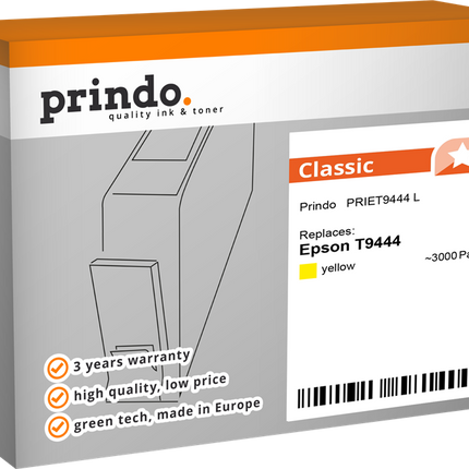 Prindo Classic L Gelb Druckerpatrone PRIET9444