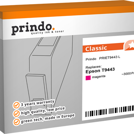 Prindo Classic L Magenta Druckerpatrone PRIET9443
