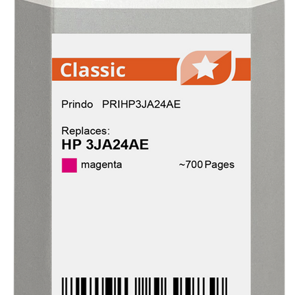 Prindo Classic Magenta Druckerpatrone PRIHP3JA24AE