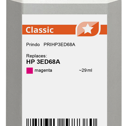 Prindo Classic Magenta Druckerpatrone PRIHP3ED68A