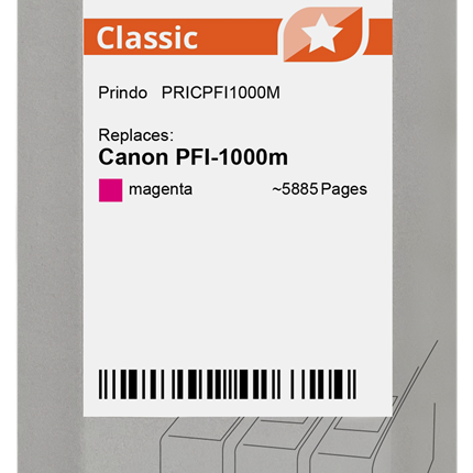 Prindo Classic Magenta Druckerpatrone PRICPFI1000M