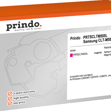 Prindo Classic Magenta Toner PRTSCLTM505L