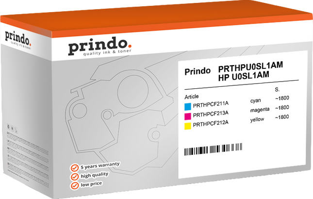 Prindo Classic Multipack Cyan / Magenta / Gelb