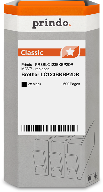 Prindo Classic Multipack Schwarz (PRSBLC123BKBP2DR MCVP)