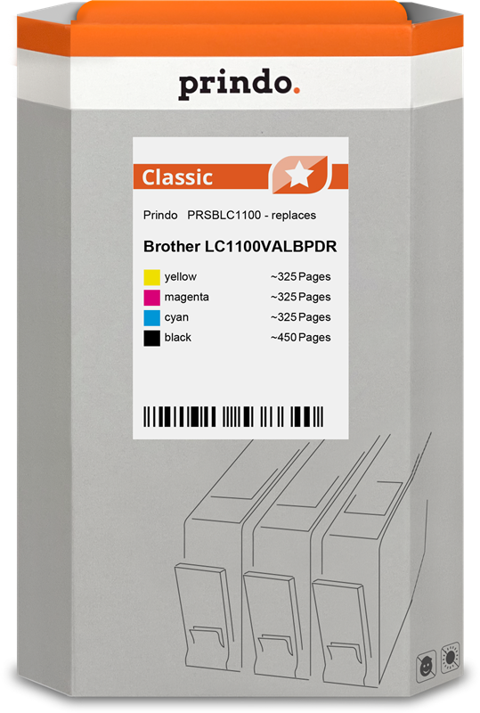 Prindo Classic Multipack Schwarz / Cyan / Magenta / Gelb (PRSBLC1100)