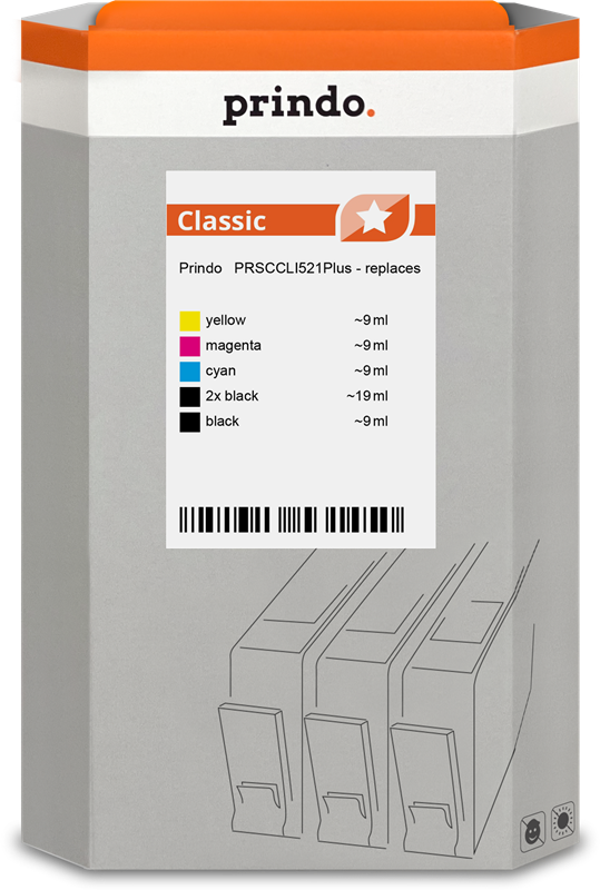 Prindo Classic Multipack Schwarz / Cyan / Magenta / Gelb (PRSCCLI521Plus)