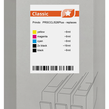 Prindo Classic Multipack Schwarz / Cyan / Magenta / Gelb (PRSCCLI526Plus)