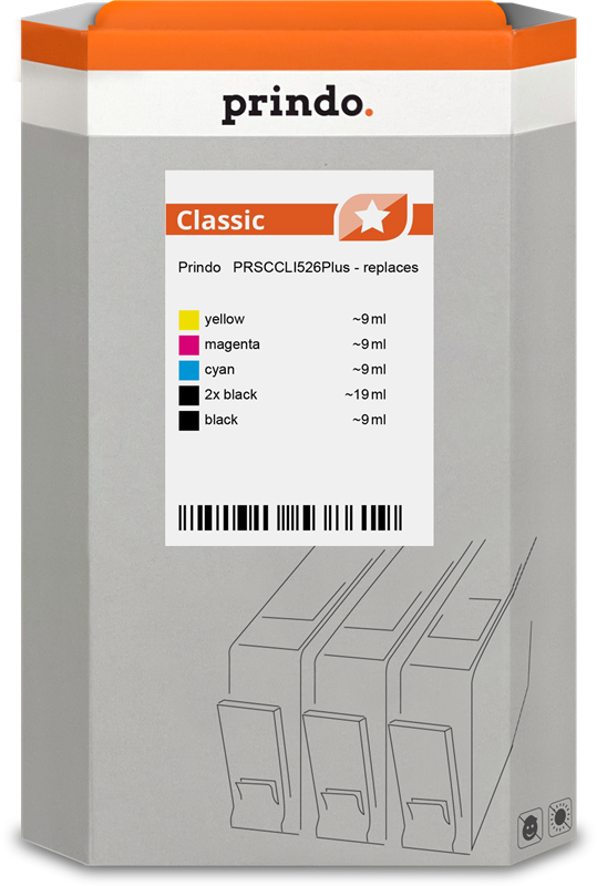 Prindo Classic Multipack Schwarz / Cyan / Magenta / Gelb (PRSCCLI526Plus)