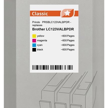 Prindo Classic Multipack Schwarz / Cyan / Magenta / Gelb (PRSBLC123VALBPDR)