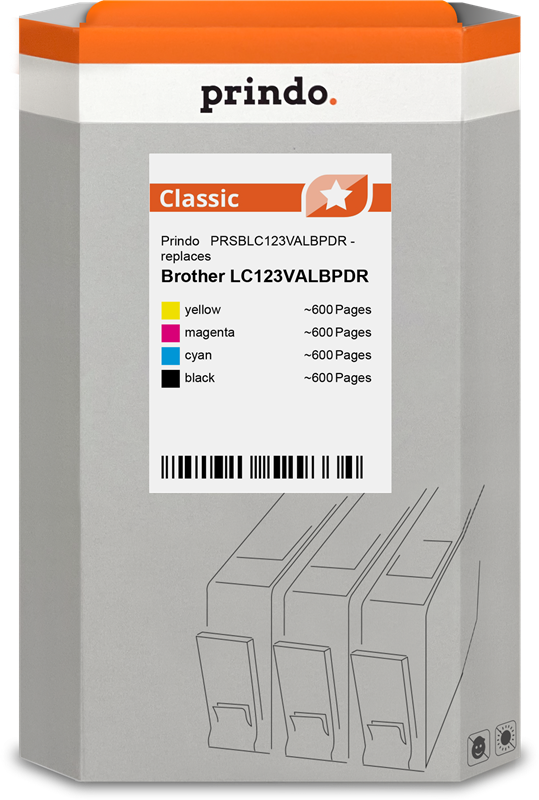 Prindo Classic Multipack Schwarz / Cyan / Magenta / Gelb (PRSBLC123VALBPDR)