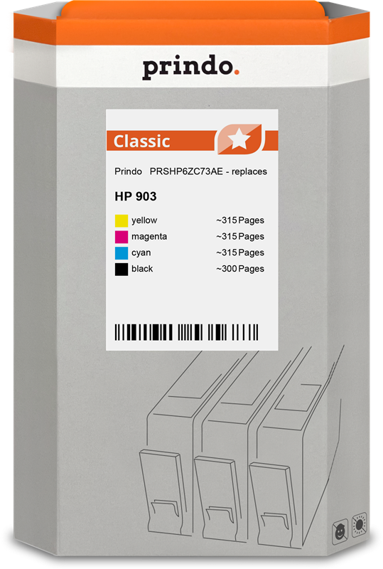 Prindo Classic Multipack Schwarz / Cyan / Magenta / Gelb (PRSHP6ZC73AE)