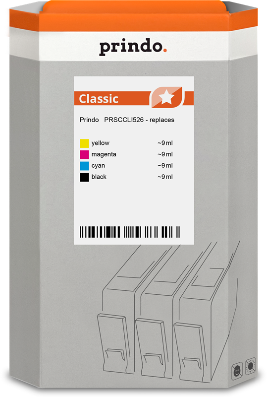 Prindo Classic Multipack Schwarz / Cyan / Magenta / Gelb (PRSCCLI526)