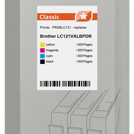 Prindo Classic Multipack Schwarz / Cyan / Magenta / Gelb (PRSBLC121)