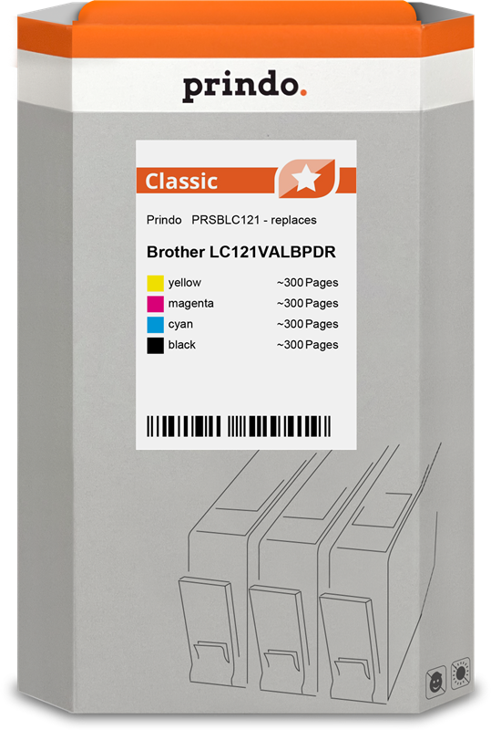 Prindo Classic Multipack Schwarz / Cyan / Magenta / Gelb (PRSBLC121)