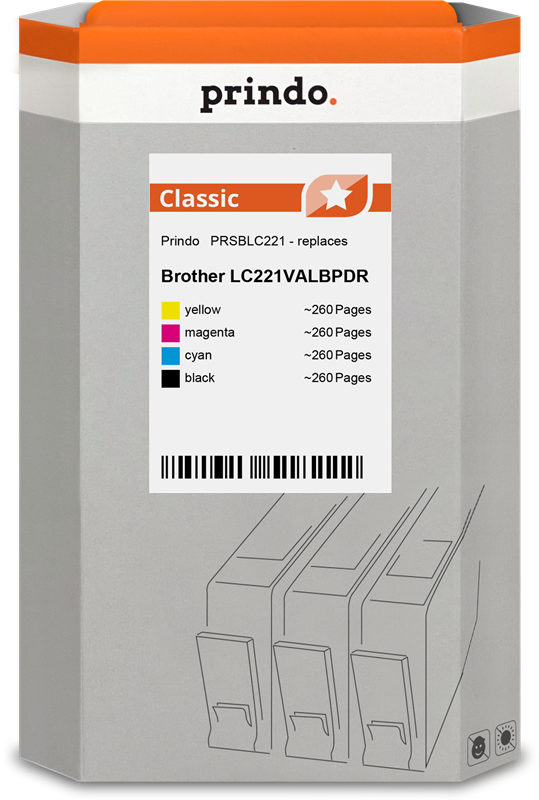 Prindo Classic Multipack Schwarz / Cyan / Magenta / Gelb (PRSBLC221)