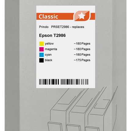Prindo Classic Multipack Schwarz / Cyan / Magenta / Gelb (PRSET2986)