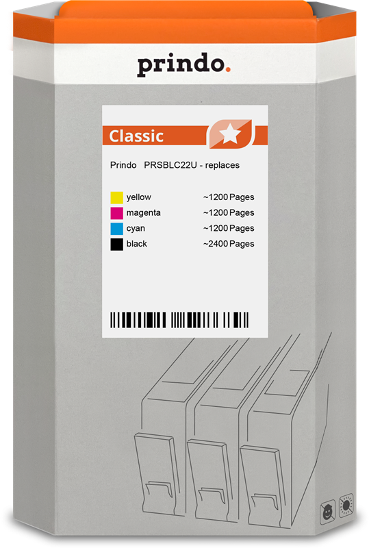 Prindo Classic Multipack Schwarz / Cyan / Magenta / Gelb (PRSBLC22U)