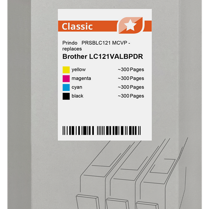 Prindo Classic Multipack Schwarz / Cyan / Magenta / Gelb (PRSBLC121 MCVP)