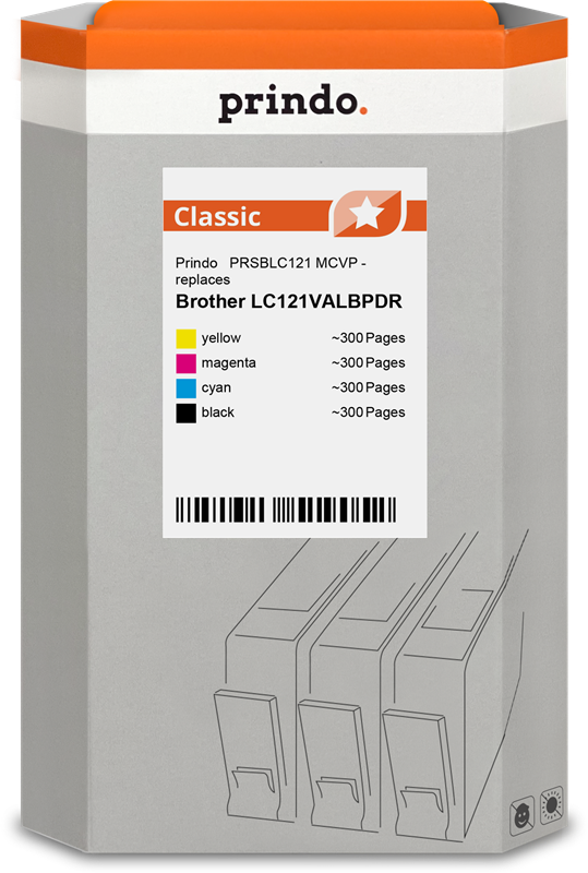 Prindo Classic Multipack Schwarz / Cyan / Magenta / Gelb (PRSBLC121 MCVP)