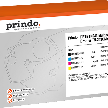 Prindo Classic Multipack Schwarz / Cyan / Magenta / Gelb