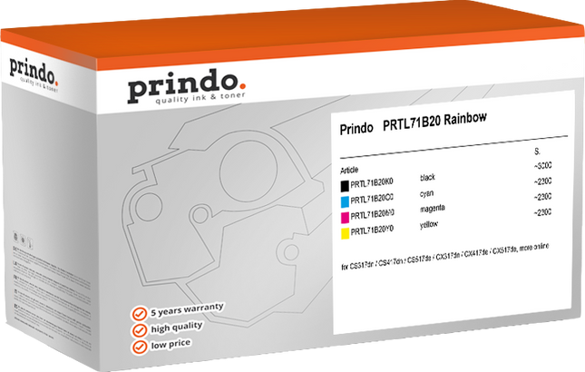 Prindo Classic Multipack Schwarz / Cyan / Magenta / Gelb