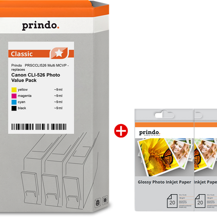 Prindo Classic Multipack Schwarz / Cyan / Magenta / Gelb (PRSCCLI526 Multi MCVP)