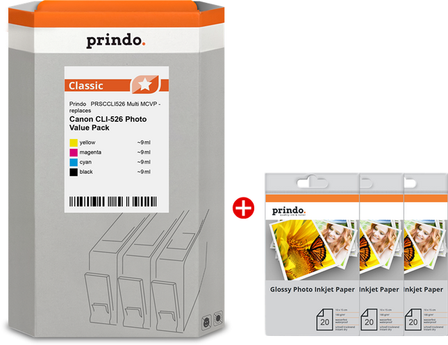 Prindo Classic Multipack Schwarz / Cyan / Magenta / Gelb (PRSCCLI526 Multi MCVP)