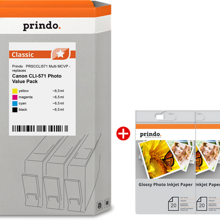 Prindo Classic Multipack Schwarz / Cyan / Magenta / Gelb (PRSCCLI571 Multi MCVP)