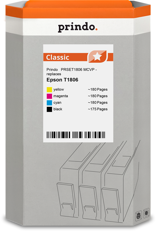 Prindo Classic Multipack Schwarz / Cyan / Magenta / Gelb (PRSET1806 MCVP)