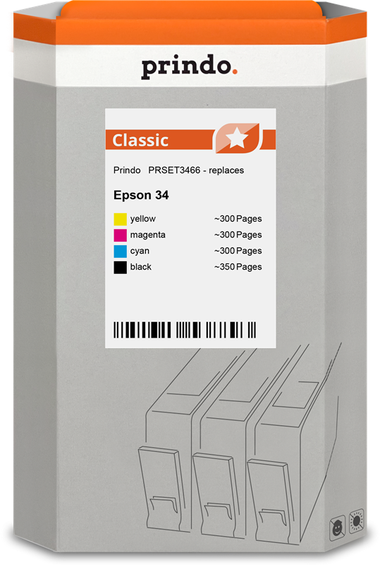Prindo Classic Multipack Schwarz / Cyan / Magenta / Gelb (PRSET3466)