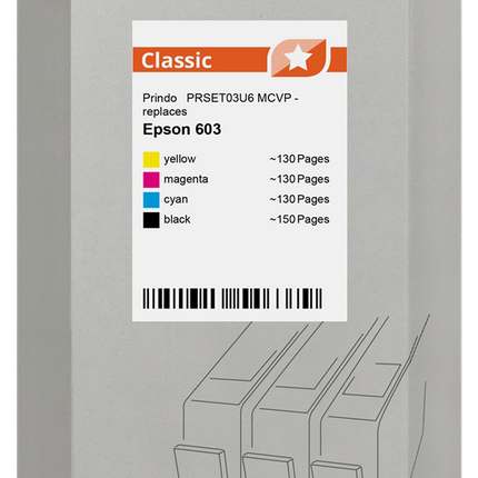 Prindo Classic Multipack Schwarz / Cyan / Magenta / Gelb (PRSET03U6 MCVP)