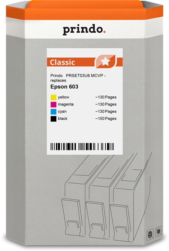 Prindo Classic Multipack Schwarz / Cyan / Magenta / Gelb (PRSET03U6 MCVP)