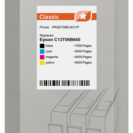 Prindo Classic Multipack Schwarz / Cyan / Magenta / Gelb (PRSET06B MCVP)